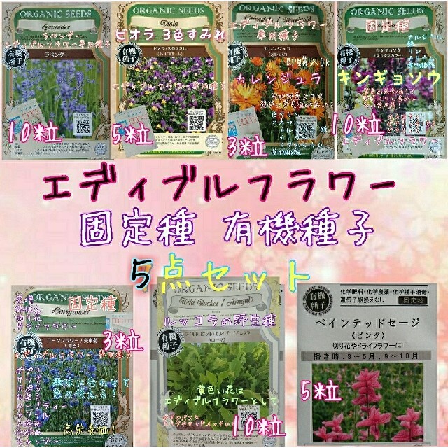 エディブルフラワー 専用種子 固定種 家庭菜園 野菜の種 水耕栽培 食品/飲料/酒の食品(野菜)の商品写真