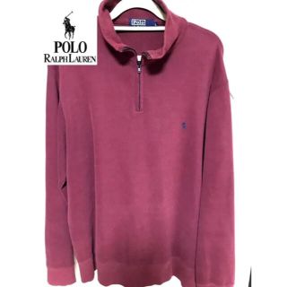 ポロラルフローレン(POLO RALPH LAUREN)の90’s Ralph Lauren ハーフジップ トレーナー L ボルドー(スウェット)