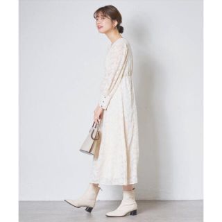 ナチュラルクチュール(natural couture)のnatural couture シアージャガード胸くしゅレディワンピース(ロングワンピース/マキシワンピース)