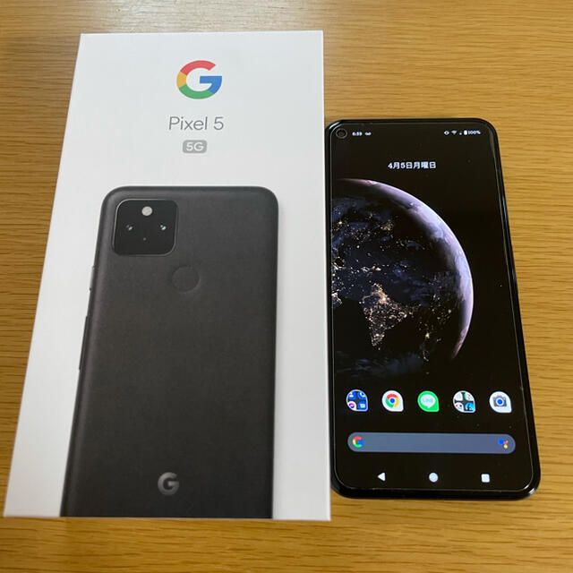 Google Pixel(グーグルピクセル)の【美品】Google pixel5 justblack 128GB スマホ/家電/カメラのスマートフォン/携帯電話(スマートフォン本体)の商品写真