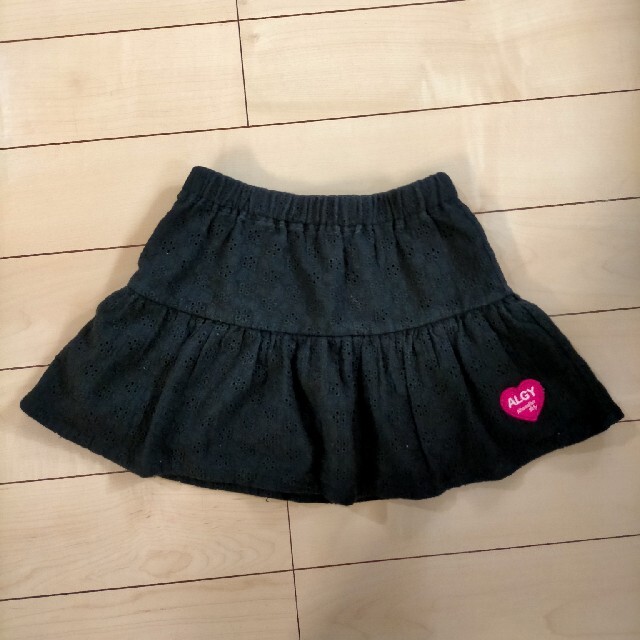 ALGY黒スカート キッズ/ベビー/マタニティのキッズ服女の子用(90cm~)(スカート)の商品写真