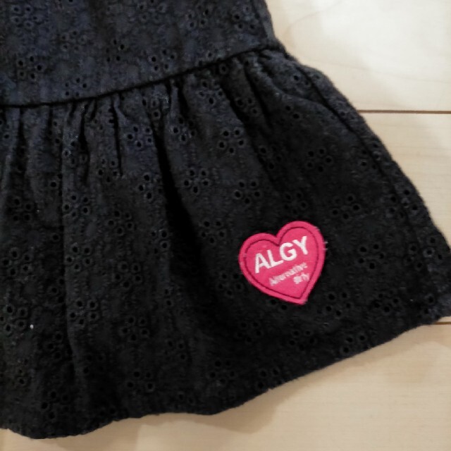 ALGY黒スカート キッズ/ベビー/マタニティのキッズ服女の子用(90cm~)(スカート)の商品写真