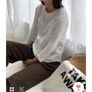 トゥデイフル(TODAYFUL)の CANAL JEAN harmonie ハイゲージベア天竺9分袖Tシャツ(Tシャツ(長袖/七分))