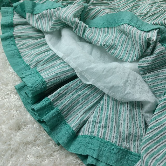 IENA(イエナ)のyuyu様【美品】MARIHA　草原の虹のスカート　ストライプ　グリーン レディースのスカート(ロングスカート)の商品写真
