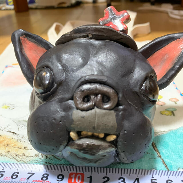 フレンチブルドッグ 造形アート 焼き物オブジェ ゆにまるの通販 by
