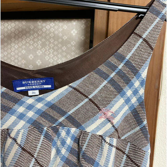 BURBERRY BLUE LABEL(バーバリーブルーレーベル)のBurberry ワンピース　難あり レディースのワンピース(ひざ丈ワンピース)の商品写真