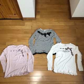 メゾピアノ(mezzo piano)の【美品】メゾピアノ  Ｌ　160 長袖Tシャツ　３点セット(Tシャツ/カットソー)