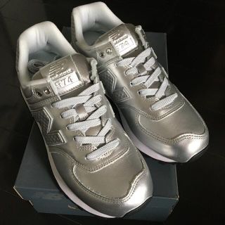 ニューバランス(New Balance)のニューバランススニーカー574 25.0cm（シルバー）(スニーカー)