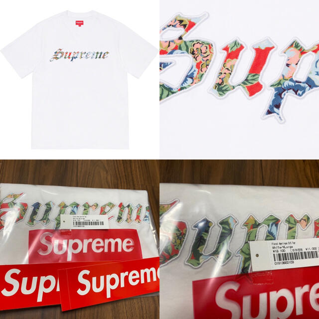 Tシャツ/カットソー(半袖/袖なし)Floral Appliqué S/S Top XL supreme tee