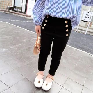 ザラ(ZARA)の全サイズ残り1着❣️キッズ　ハイウエスト　スキニーパンツ　黒　保育園　夏　春(パンツ/スパッツ)