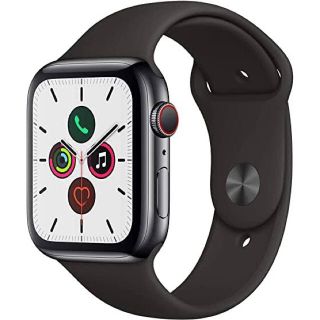 アップルウォッチ(Apple Watch)のApple Watch series 5 44mm ステンレススチール　ブラック(腕時計(デジタル))