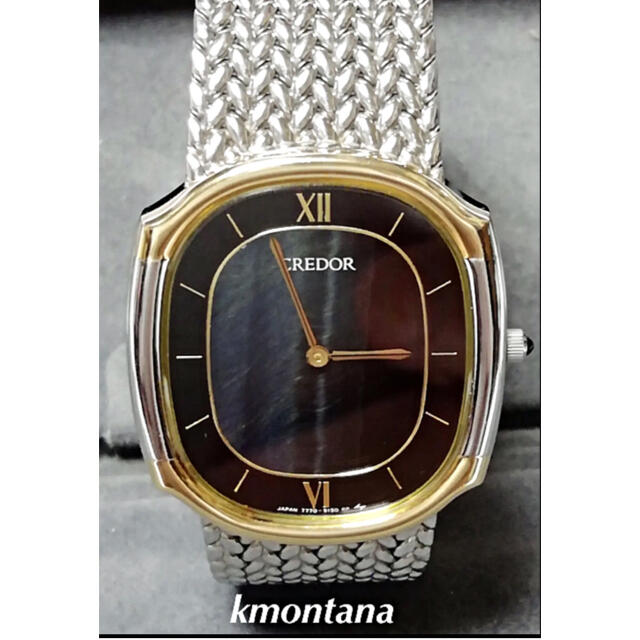 セイコー クレドール メンズ腕時計 7770-5140 ベゼルK18 中古稼働品
