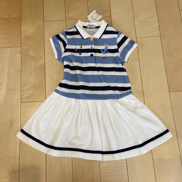 mikihouse(ミキハウス)のMIKI HOUSE 半袖ワンピース　110センチ キッズ/ベビー/マタニティのキッズ服女の子用(90cm~)(ワンピース)の商品写真