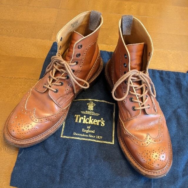 【美品】Tricker's トリッカーズ カントリーブーツ  モルトン