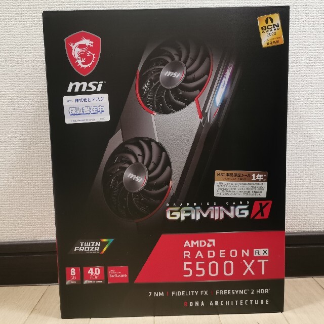 【新品】 MSI Radeon RX 5500 XT GAMING X 8G JPC/タブレット