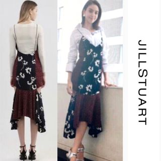 ジルスチュアート(JILLSTUART)のJILLSTUART アーティフラワーキャミワンピース size0(ロングワンピース/マキシワンピース)