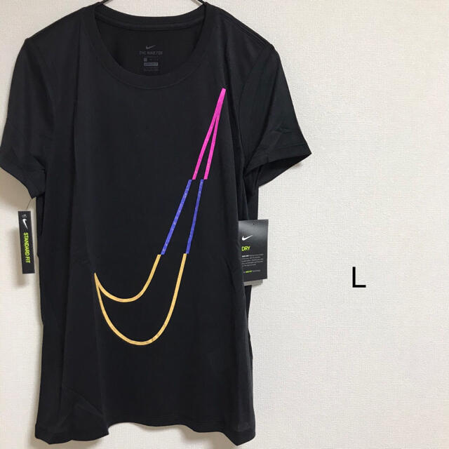 新品　NIKE シャツレディース　L ランニング　ジム　ヨガ レディースのトップス(Tシャツ(半袖/袖なし))の商品写真