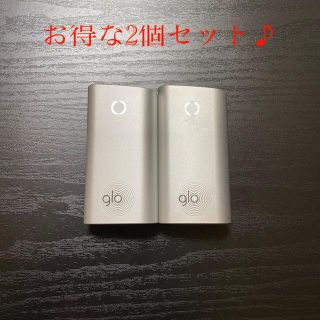 グロー(glo)のG2040番 glo 純正 本体 2本 銀 シルバー(タバコグッズ)