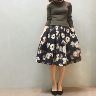 ランダ(RANDA)のランダ♡フラワーオーガンジースカート(ひざ丈スカート)