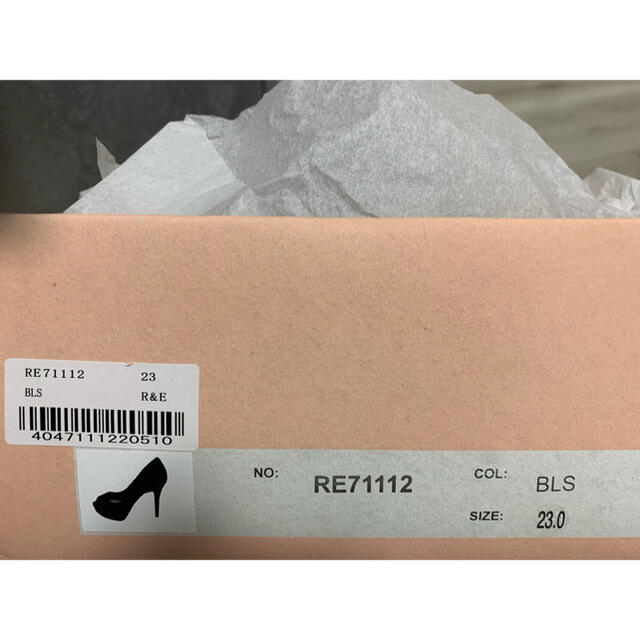 R&E(アールアンドイー)のR＆E ベロアピンヒール　オープントゥ ピンヒール 23cm ハイヒールパンプス レディースの靴/シューズ(ハイヒール/パンプス)の商品写真