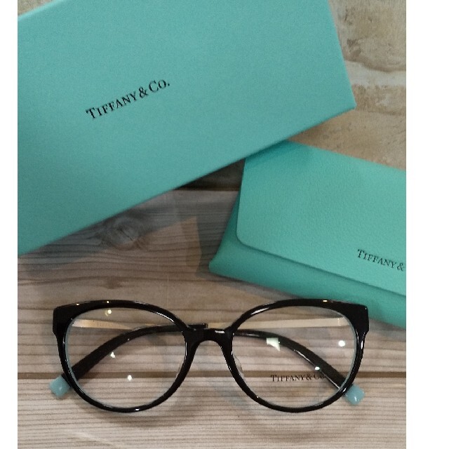 Tiffany & Co.(ティファニー)のあき様専用 ティファニー メガネ ブラック ティファニーブルー 2191 レディースのファッション小物(サングラス/メガネ)の商品写真