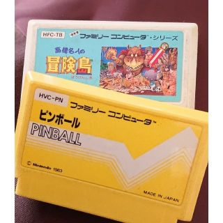 ファミリーコンピュータ(ファミリーコンピュータ)のファミコン 高橋名人 ピンボール(家庭用ゲームソフト)