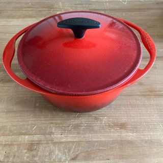 ルクルーゼ(LE CREUSET)のル・クルーゼ　鍋　23センチ　ココットロンド　チェリーレッド(鍋/フライパン)