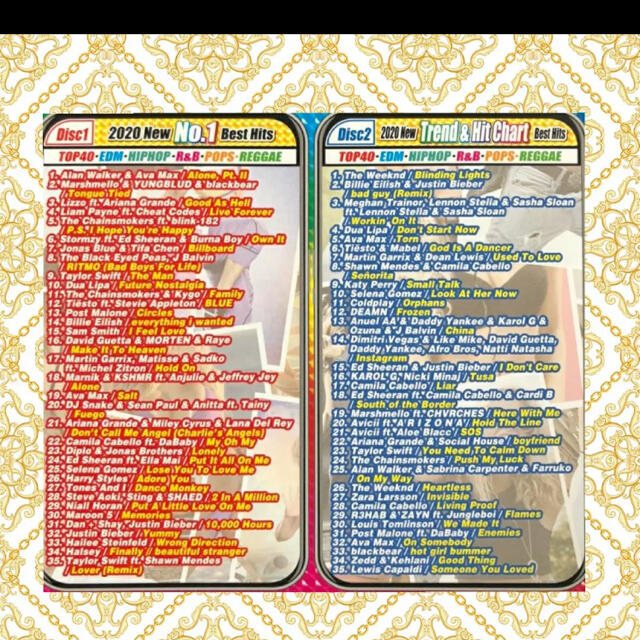 2枚組！洋楽CD MixCD New Hits 2020 No.1 Best エンタメ/ホビーのCD(ポップス/ロック(洋楽))の商品写真