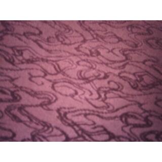 正絹りんず　紫色　うず模様　はぎれ　和小物 手作り用生地　巾35長さ88 (その他)