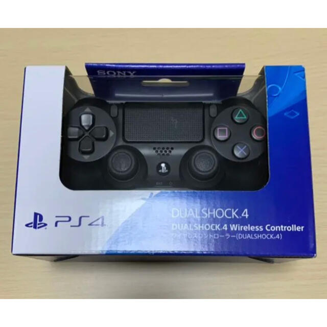 PlayStation4(プレイステーション4)の新品未使用品  純正 PS4  デュアルショック4   ジェットブラック エンタメ/ホビーのゲームソフト/ゲーム機本体(その他)の商品写真