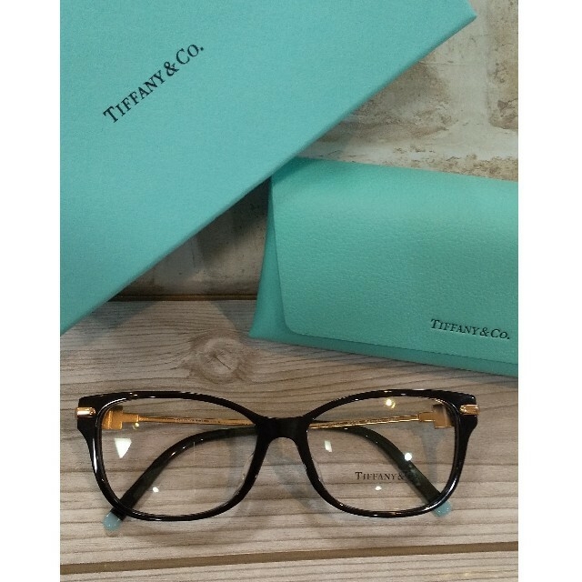 Tiffany & Co.(ティファニー)のstar様専用 ティファニー メガネ ブラック ピンクゴールド 2207 レディースのファッション小物(サングラス/メガネ)の商品写真