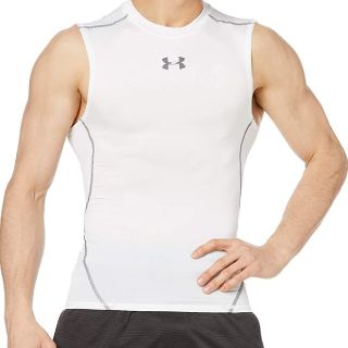 アンダーアーマー(UNDER ARMOUR)のアンダーアーマー ヒートギア スリーブレス 白2XL(Tシャツ/カットソー(半袖/袖なし))