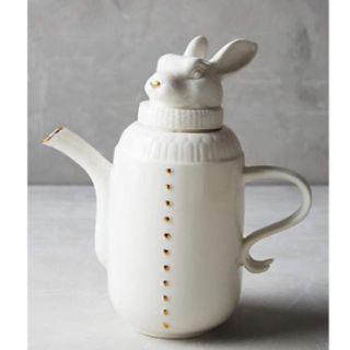 アンソロポロジー(Anthropologie)のSALEレア新品 アンソロポロジー うさぎのティーポット 陶器製 ウサギ(食器)