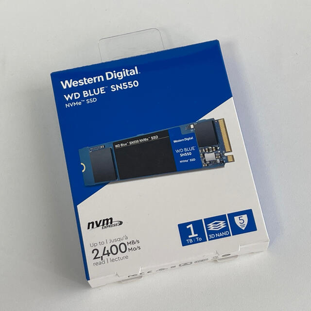 WD Blue SN550 NVMe WDS100T2B0C SSD 1TB スマホ/家電/カメラのPC/タブレット(PCパーツ)の商品写真