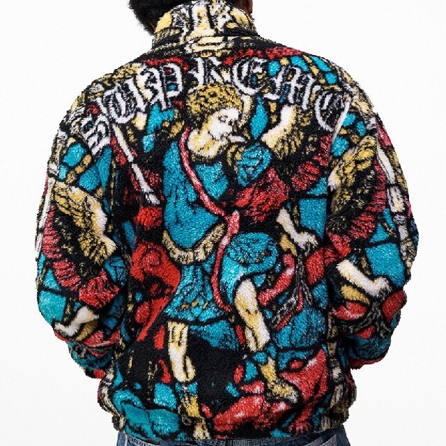 新品 supreme Michael fleece jacket L multi