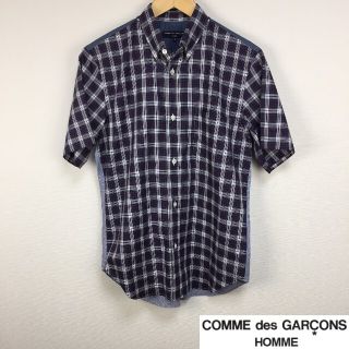 コムデギャルソン(COMME des GARCONS)のふふふふ様専用　極美品 コムデギャルソンオム 半袖シャツ ネイビー サイズS(シャツ)