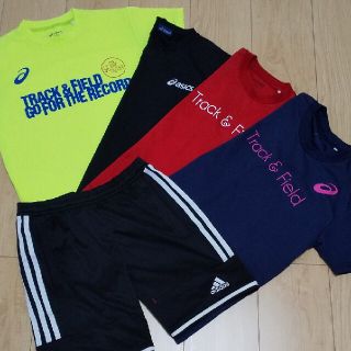 アシックス(asics)のasicsTシャツ adidasパンツセット まとめ売り(Tシャツ/カットソー)