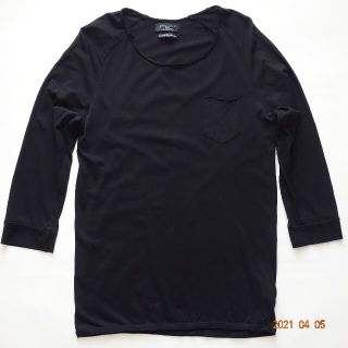 ザラ(ZARA)のZARA ザラ ブラック ロング7分袖 Tシャツ L メンズ(Tシャツ/カットソー(七分/長袖))