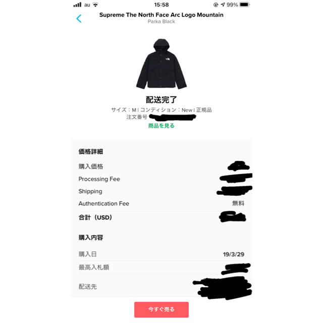 supreme north face mountain parka Mサイズ