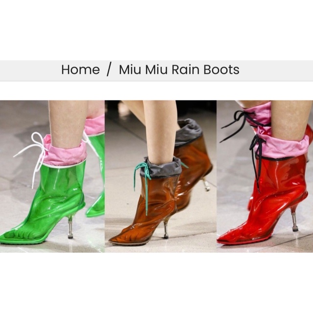 miumiu(ミュウミュウ)のミュウミュウ MIU MIU レインブーツ23.5cm レディースの靴/シューズ(ブーツ)の商品写真