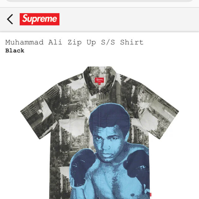 トップスsupreme Muhammad Ali Zip Up S/S Shirt