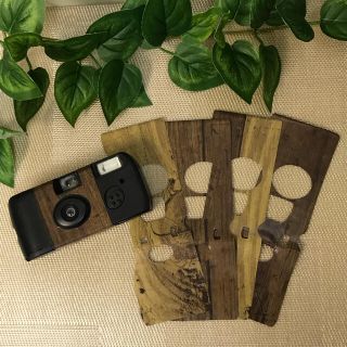 ヴェラウォン(Vera Wang)の木目柄　写ルンです　インスタントカメラ　カバーシール (ウェディングドレス)