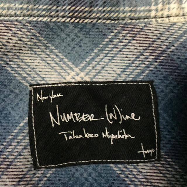 NUMBER (N)INE(ナンバーナイン)のナンバーナイン バンドカラーチェックシャツ シャドーチェック ネルシャツ メンズのトップス(シャツ)の商品写真