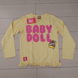 ベビードール(BABYDOLL)のタグ付未使用！ ベビードール 130cm 女の子 長袖 ロンT 黄色 (Tシャツ/カットソー)