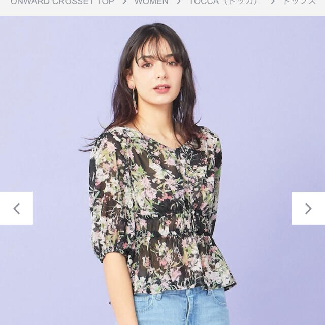 TOCCA(トッカ)の【TOCCA LAVENDER】Floral Chiffon ブラウス新品タグ付 レディースのトップス(シャツ/ブラウス(半袖/袖なし))の商品写真