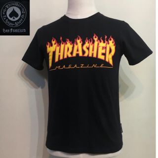 スラッシャー(THRASHER)のスラッシャー◆ファイアロゴTEE◆ブラック Mサイズ(Tシャツ(半袖/袖なし))