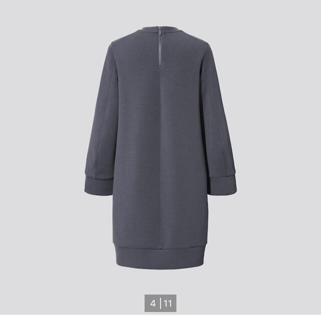 UNIQLO(ユニクロ)のUNIQLO ＋J ドライ スウェット ワンピース　ダークグレー　 XL レディースのワンピース(ひざ丈ワンピース)の商品写真