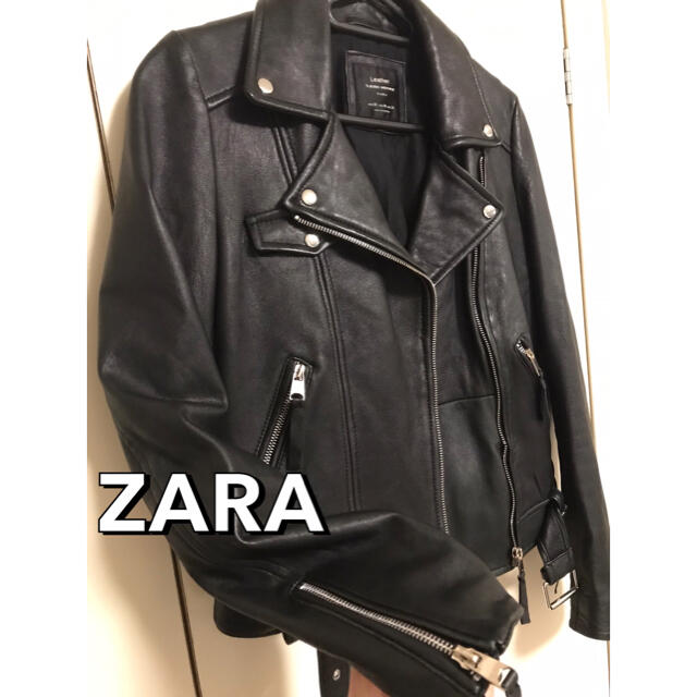 ZARA ザラ　本革　ラムレザー　XS ライダースジャケット