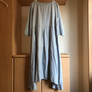 ネストローブ(nest Robe)のnest robe/ 七分袖 ストライプ柄  ロングワンピース(ロングワンピース/マキシワンピース)