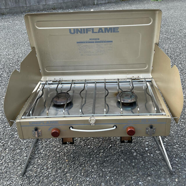 新作商品 UNIFLAME ユニフレーム - UNIFLAME 2バーナー US-1800 レア 廃盤 CB缶 ストーブ/コンロ